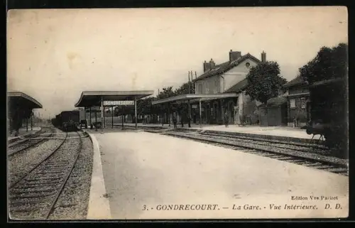 AK Gondrecourt, La Gare, Vue Intérieure
