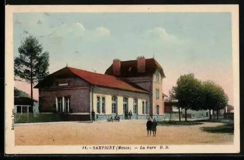 AK Sampigny /Meuse, La Gare