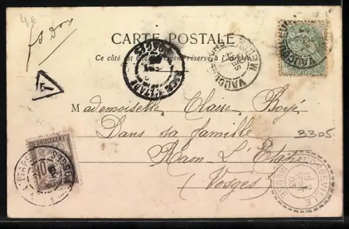 AK Vaucouleurs, La Gare et calèches devant la station