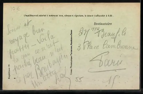 AK Ecouviez /Meuse, Extérieur de la gare