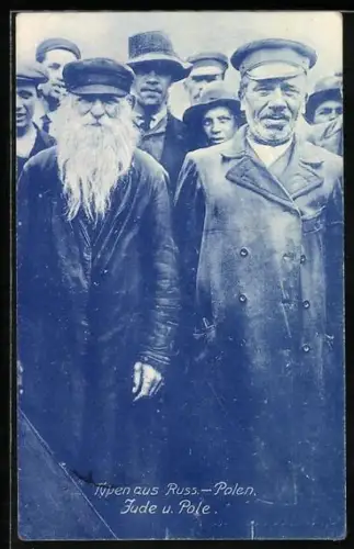 AK Jude und Pole aus Russ.-Polen