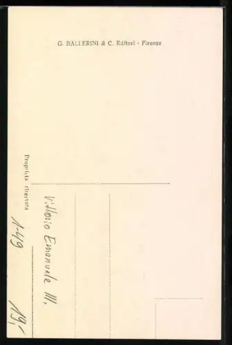 AK Portrait des Königs von Italien in Uniform