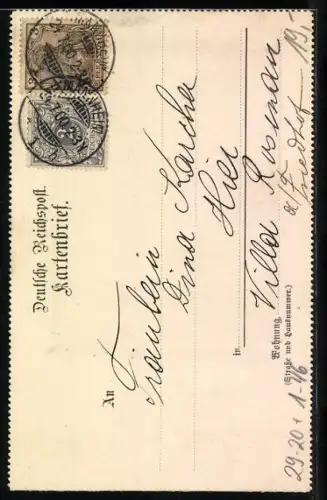 Seiden-AK Porträt Kaiser Wilhelm II. in Seide gewebt