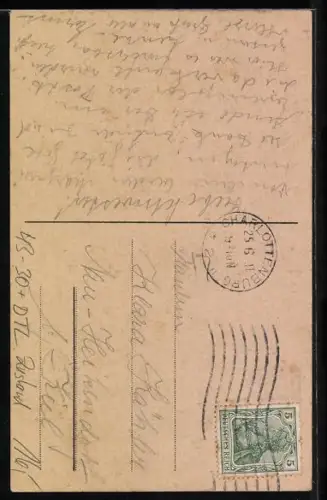 Künstler-AK Berlin, Hilfstag für Mutter und Kind 1911, Mädchen mit eine Korb voller Margeriten