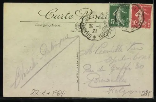 AK Biarritz, Le Temple Israélite et la Villa Claisse