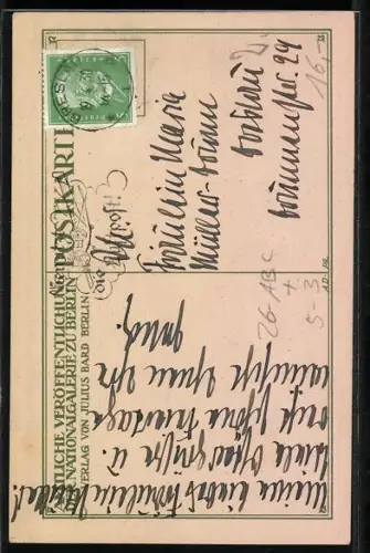 Künstler-AK sign. Franz Marc: Der Turm der blauen Pferde