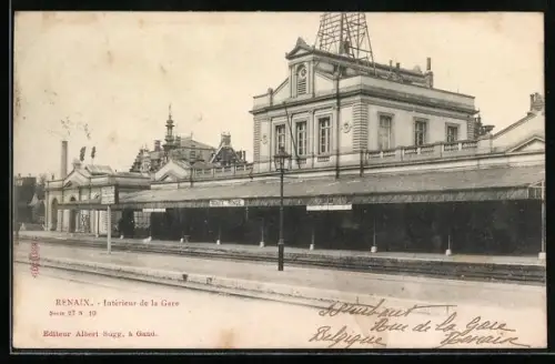 AK Renaix, Intérieur de la Gare, Bahnhof