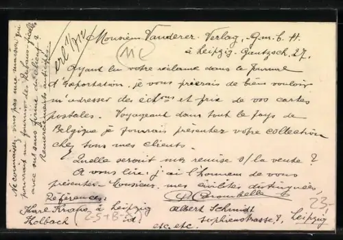 AK Liége, Imprimerie-Lithographie Pierre Corombelle, 27, Rue Grandgagnage, Ansichtskartengeschichte