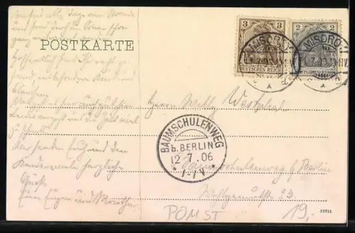 AK Misdroy, Blick vom Dach des Hotels Belvedere zum Strand, Turm-Haus Fonrobert