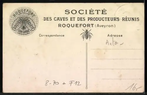 AK Roquefort, Société anonyme des Caves et Producteurs réunis, Transport des Fromages en Automobile, Käse-Transport