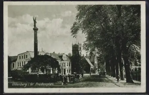 AK Oldenburg i. Gr., Allee am Friedensplatz