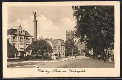 AK Oldenburg / O., Partie am Friedensplatz