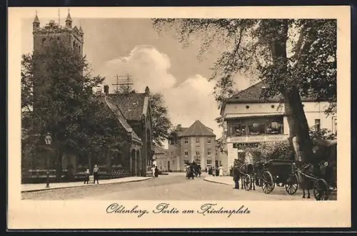 AK Oldenburg / O., Partie am Friedensplatz