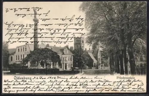 AK Oldenburg / O., Blick zum Friedensplatz