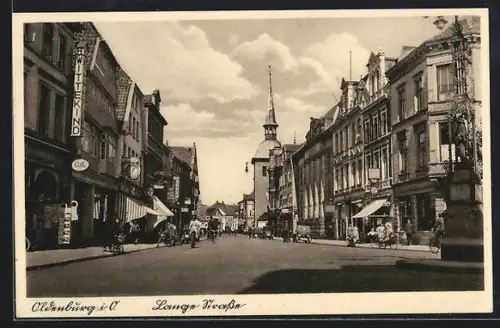 AK Oldenburg i. O., Lange Strasse mit Geschäft Wittekind