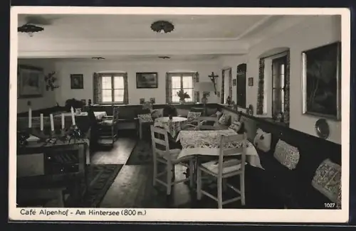 AK Hintersee ü. Berchtesgaden, Bartels Café Alpenhof
