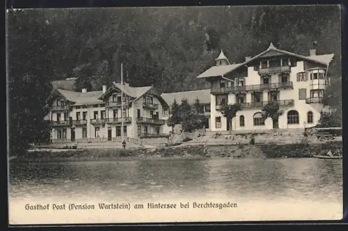 AK Berchtesgaden, Gasthof Post, Pension Wartstein am Hintersee