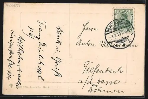 AK Wilhelmshaven, Häuserzeile in der Roonstrasse