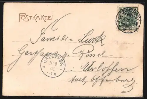 AK Konstanz, Gasthaus Barbarossa, Barbarossaplatz