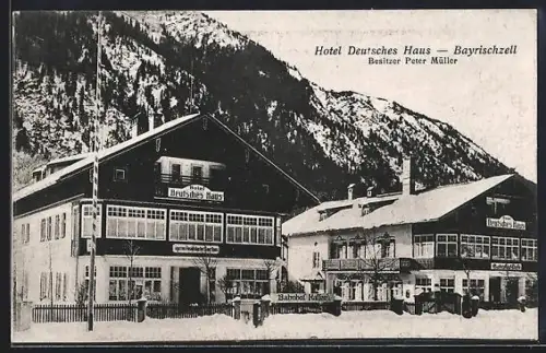AK Bayrischzell, Hotel Deutsches Haus, Besitzer Peter Müller