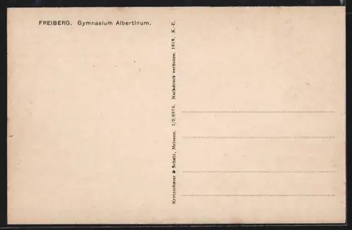 AK Freiberg / Sachsen, Gymnasium Albertinum