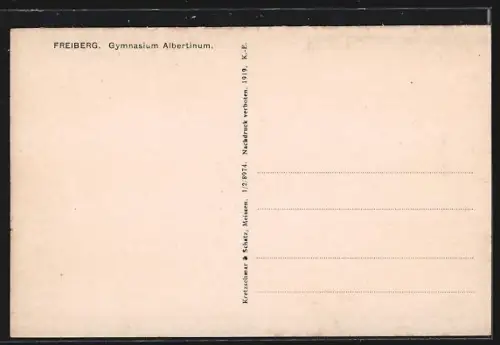 AK Freiberg / Sachsen, Gymnasium Albertinum