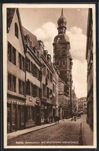 AK Bonn, Strasse Bonngasse, Beethovens Geburtshaus