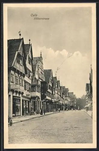 AK Celle, Häuser an der Zöllnerstrasse