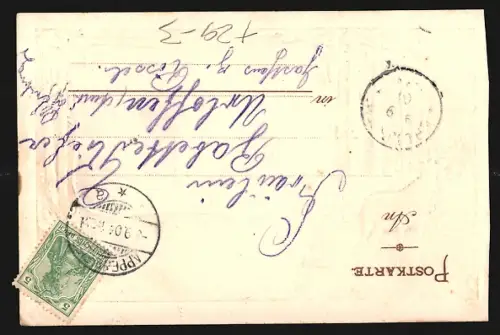 Passepartout-Lithographie Mummelsee, Panorama mit Boot, Hirsch im Wald