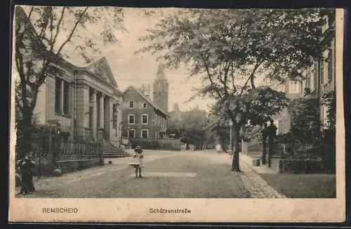 AK Remscheid, Schützenstrasse mit Mädchen