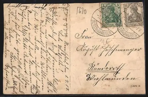 AK Remscheid, Schützenstrasse mit Mädchen