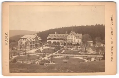 Fotografie Fr. Zirkler, Clausthal, Ansicht Zellerfeld, Blick auf das Johanneser Kurhaus