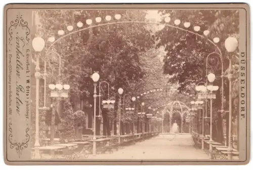 Fotografie G. Overbeck, Düsseldorf, Ansicht Düsseldorf, Blick in den Tonhallen Garten
