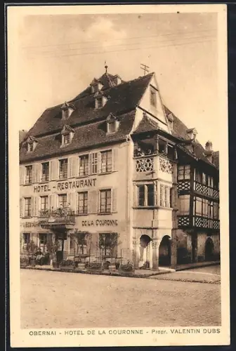 AK Obernai, Hôtel de la Couronne, Propr. Valentin Dubs