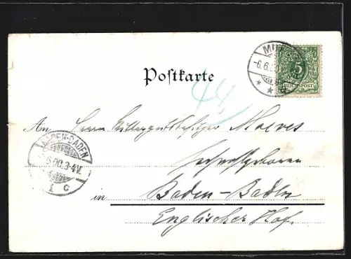 Lithographie Mutzig i. Elsass, Unterthor, Schloss, Cantine, Molsheimer Berg