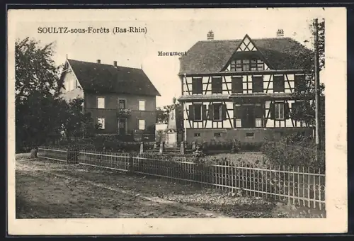 AK Soultz-sous-Forêts, Monument et maisons à colombages