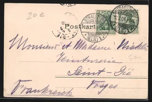 AK Strassburg, Restaurant Estaminet Piton, Münchener Augustinerbräu