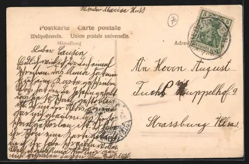 AK Niederrödern, Vues de maisons et jardins avec décoration florale