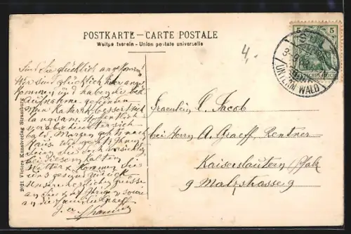 AK Hohweiler, Épicerie von Christina Hahn, Dorfstrasse mit Gemeindehaus und Schule