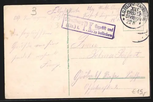 AK Mittelbergheim b. Barr, Gemeindehaus, Partie bei der Prot. Kirche