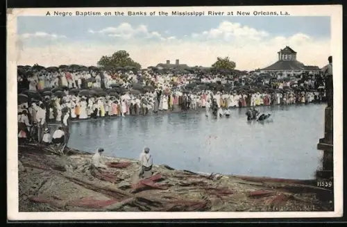 AK New Orleans, LA, Taufung am Ufer des Mississippi
