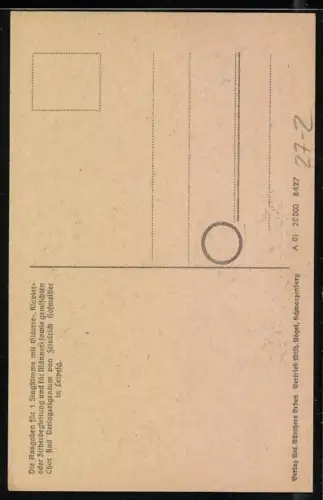 Lied-AK Anton Günther: Feierobnd, Wanderer auf dem Heimweg