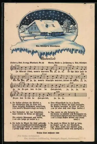 Lied-AK Anton Günther Nr. 22: Butznlied, Anton Günther`s Elternhaus