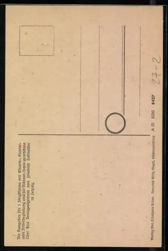 Lied-AK Anton Günther Nr. 47: Vergass dei Hamit net