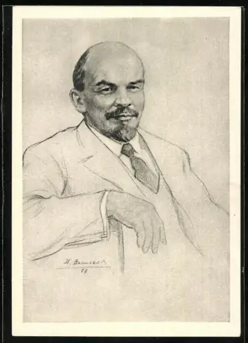 AK Lenin sitzend im Porträt