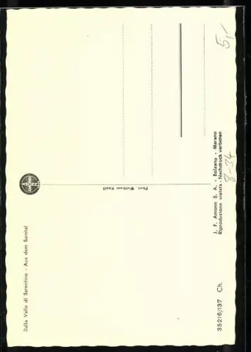 AK Dame aus dem Sarntal in der Stube mit einem Spinnrad