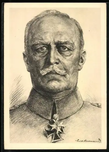 Künstler-AK Portrait von Erich Ludendorff
