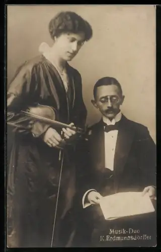 AK Musik-Duo K. Erdmannsdörfer mit Geige