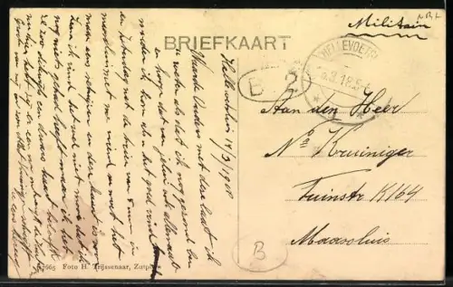 AK Zutphen, Harmonika-Virtuose C. F. Losscher, Portrait, Knopfakkordeon