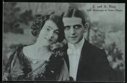 AK L. und G. King, Gesangs- u. Tanz-Duett, Portrait